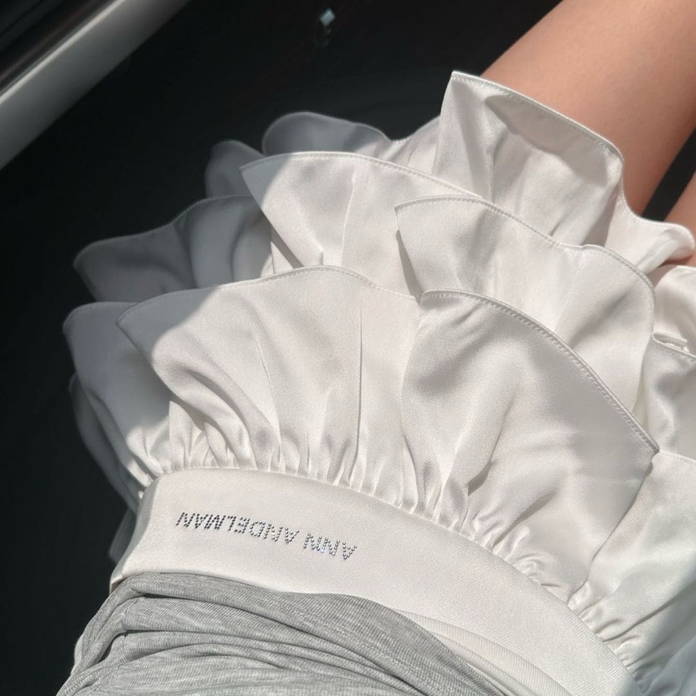 Ann Andelman White Ruffled Skirt